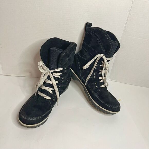 Sorel Meadow Lace Suede Leather Lined Snow Winter Short Boots - Picture 12 of 14